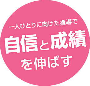 一人ひとりに向けた指導で自信と成績を伸ばす